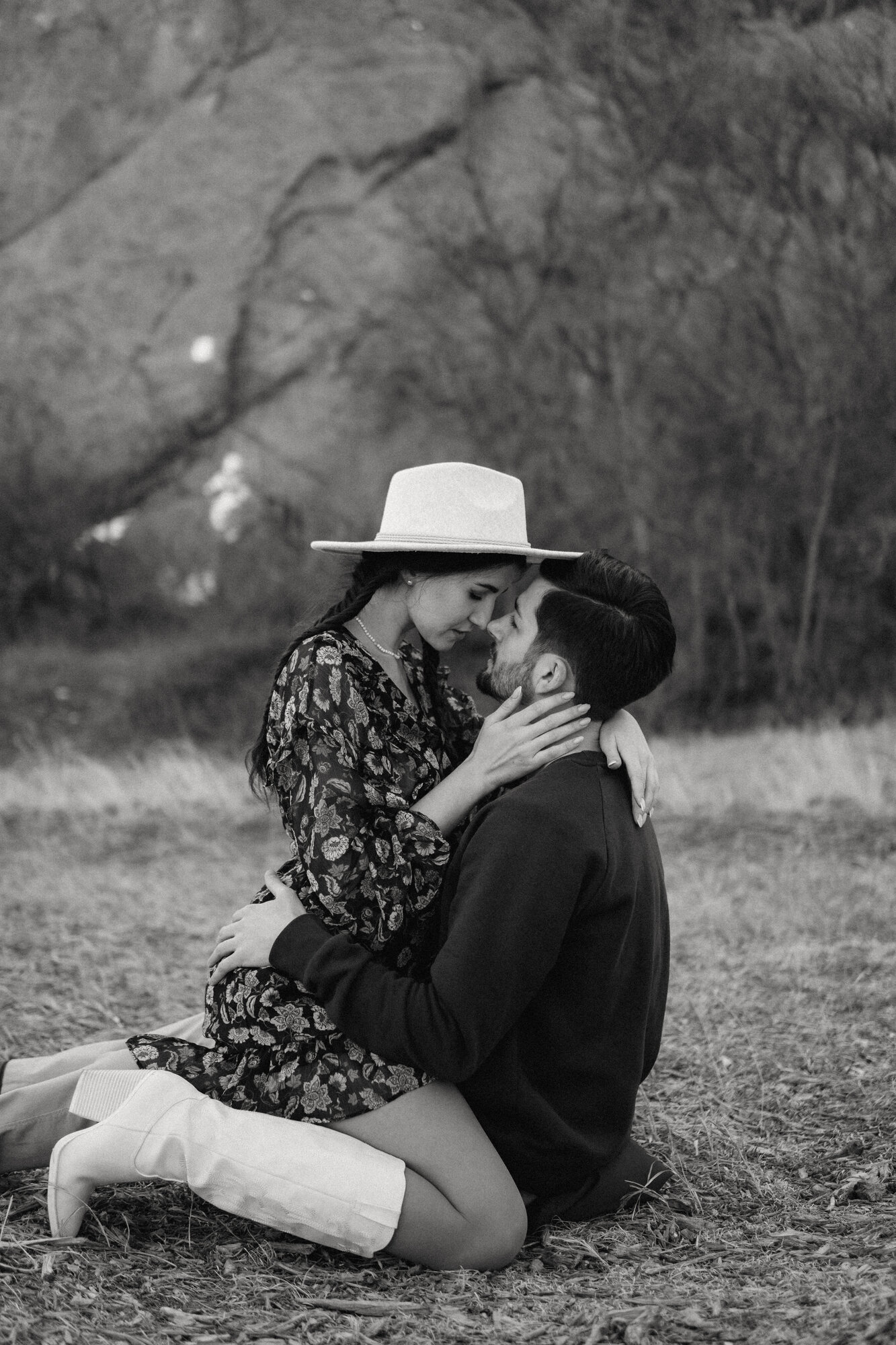 Romantic couple portrait